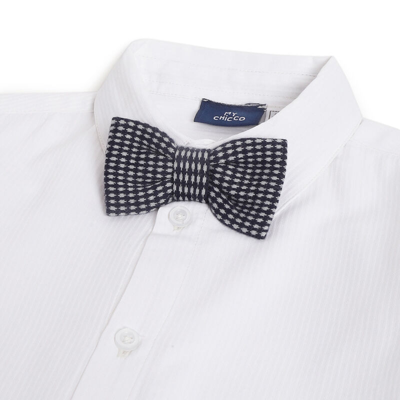 Boys White Solid Long Sleeve Shirt image number 2